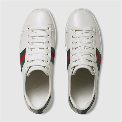 gucci ace signature leather low top sneaker womens|gucci ace sneakers men discounted.